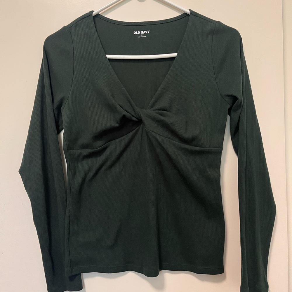 Old Navy Deep Green Long Sleeve Top